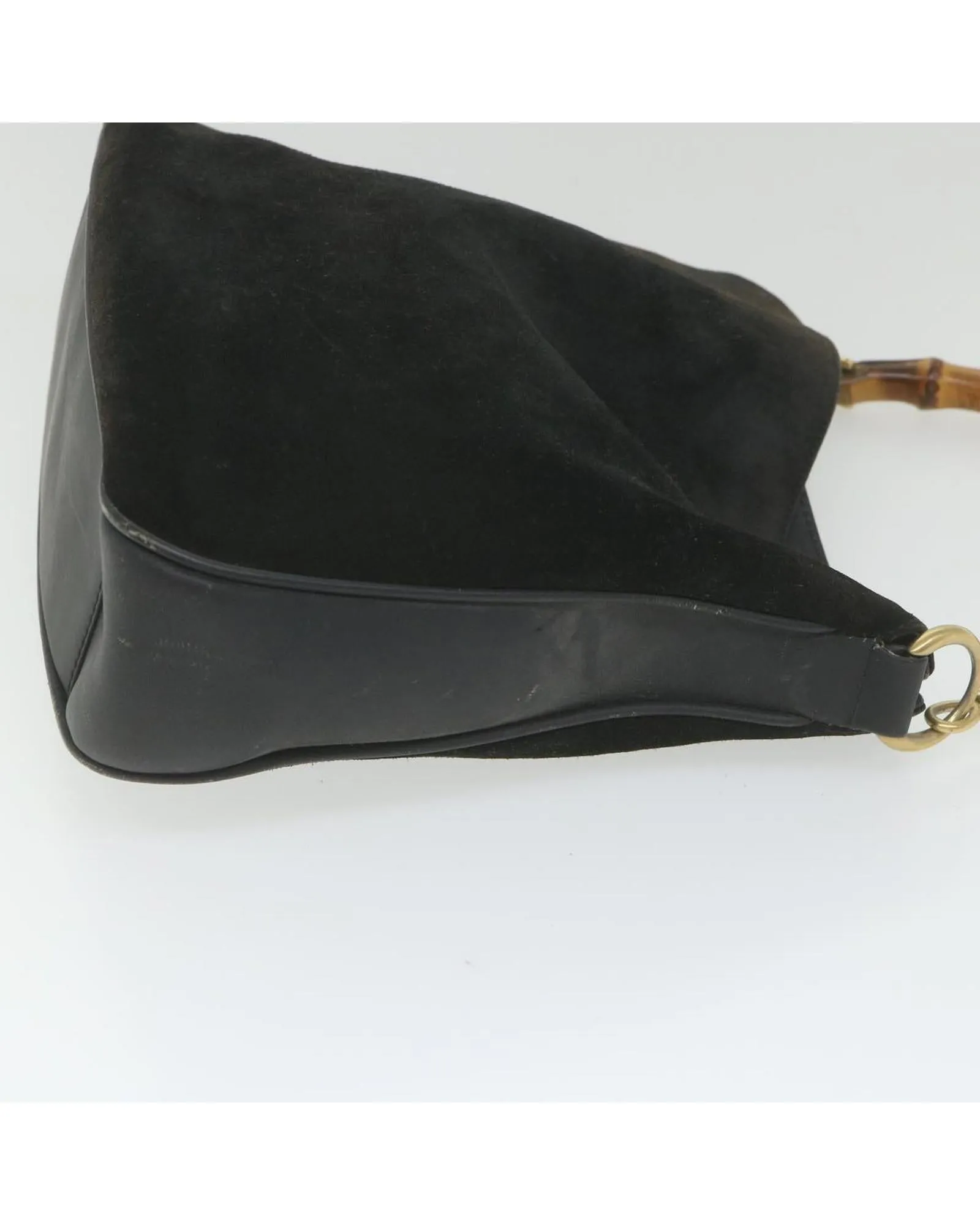 Classic Black Suede Shoulder Bag